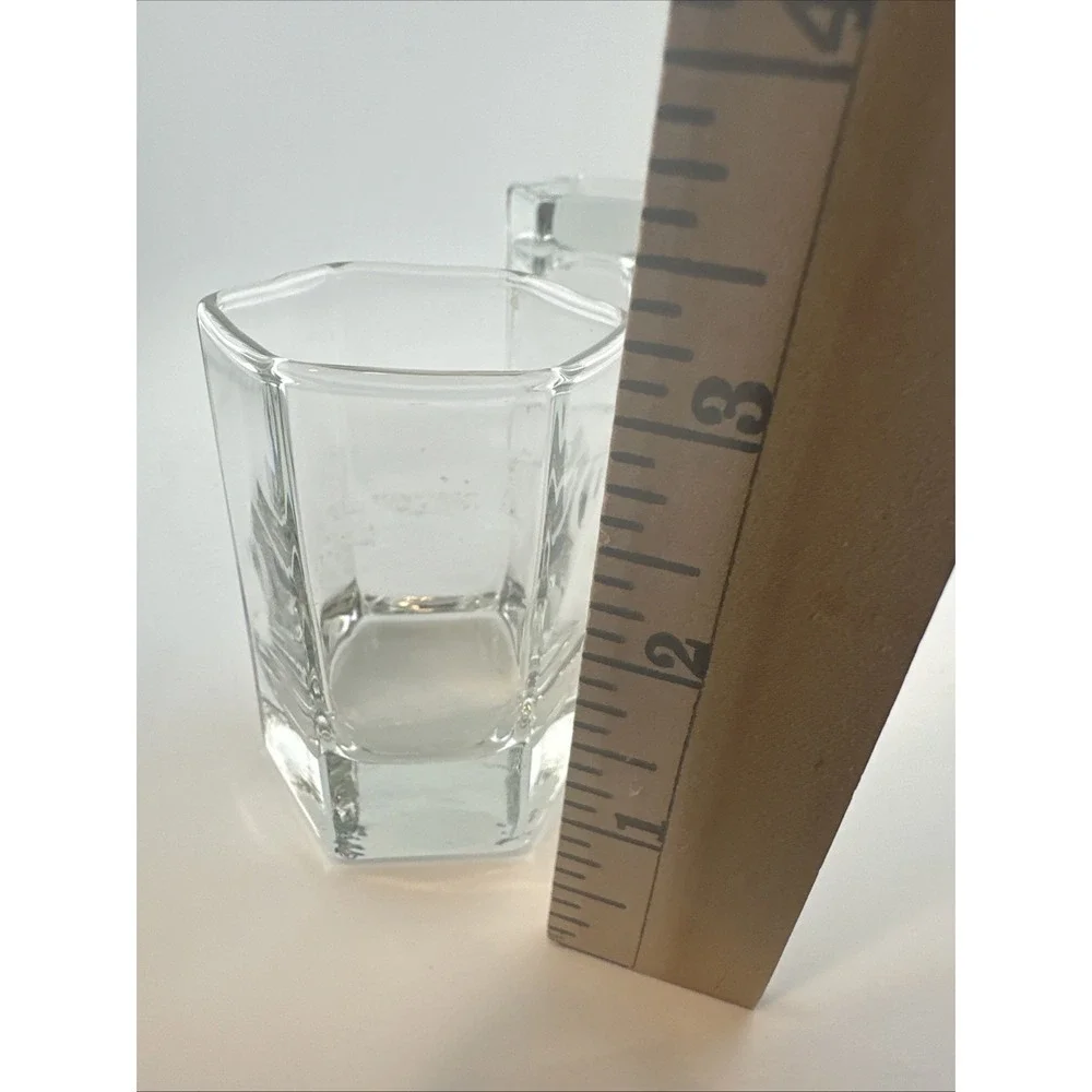 SET OF 2 ARCOROC OCTIME CLEAR SHOT GLASS DOUBLE OLD FASHIONED 1.5 OZ